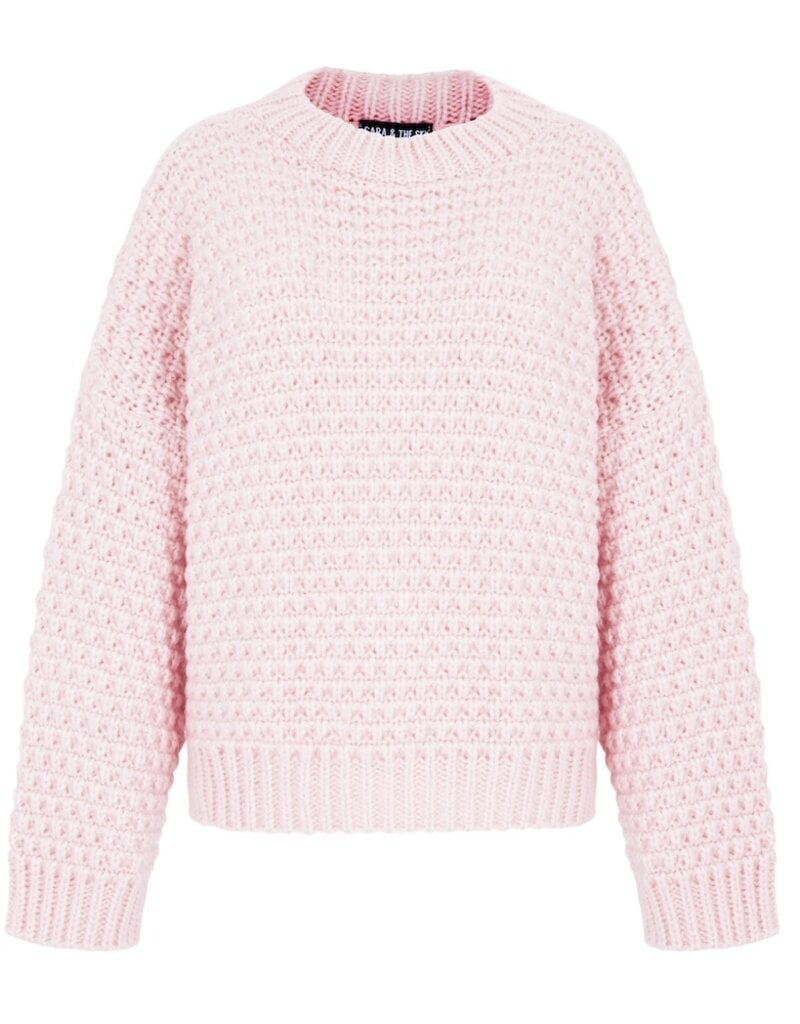 Cara and the Sky Darwin Oversized Chunky Knit Jumper in Pink