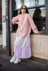 Cara and the Sky Darwin Oversized Chunky Knit Jumper in Pink