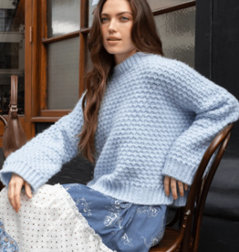 Cara and the Sky Darwin Oversized Chunky Knit Jumper in Blue