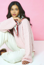 Cara and the Sky Darwin Oversized Chunky Knit Jumper in Pink