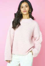 Cara and the Sky Darwin Oversized Chunky Knit Jumper in Pink