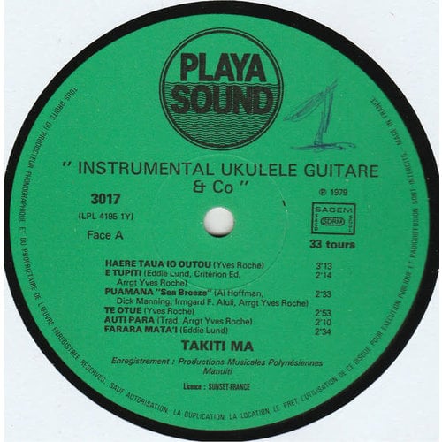 Takiti Ma - 3 "Instrumental Ukulele Guitare & Co." [USED]