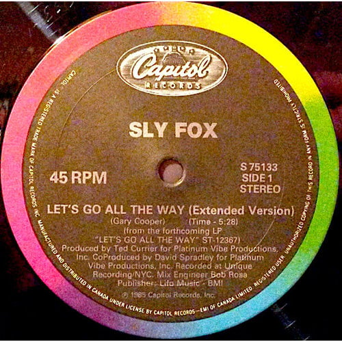 Sly Fox - Let's Go All The Way (12")[USAGÉ]