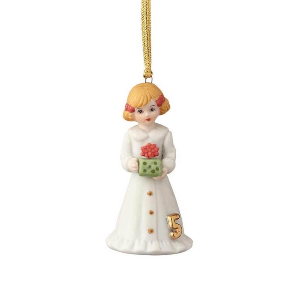 GROWING UP GIRLS COLLECTIBLE  ORNAMENT BLONDE AGE 5