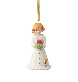 GROWING UP GIRLS COLLECTIBLE  ORNAMENT BLONDE AGE 5