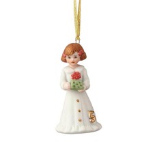 GROWING UP GIRLS COLLECTIBLE  ORNAMENT BRUNETTE AGE 5