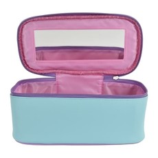 ISCREAM COLOR BLOCK FAUX LEATHER COSMETIC CASE