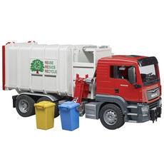 BRUDER MAN TGS SIDE LOADING GARBAGE TRUCK