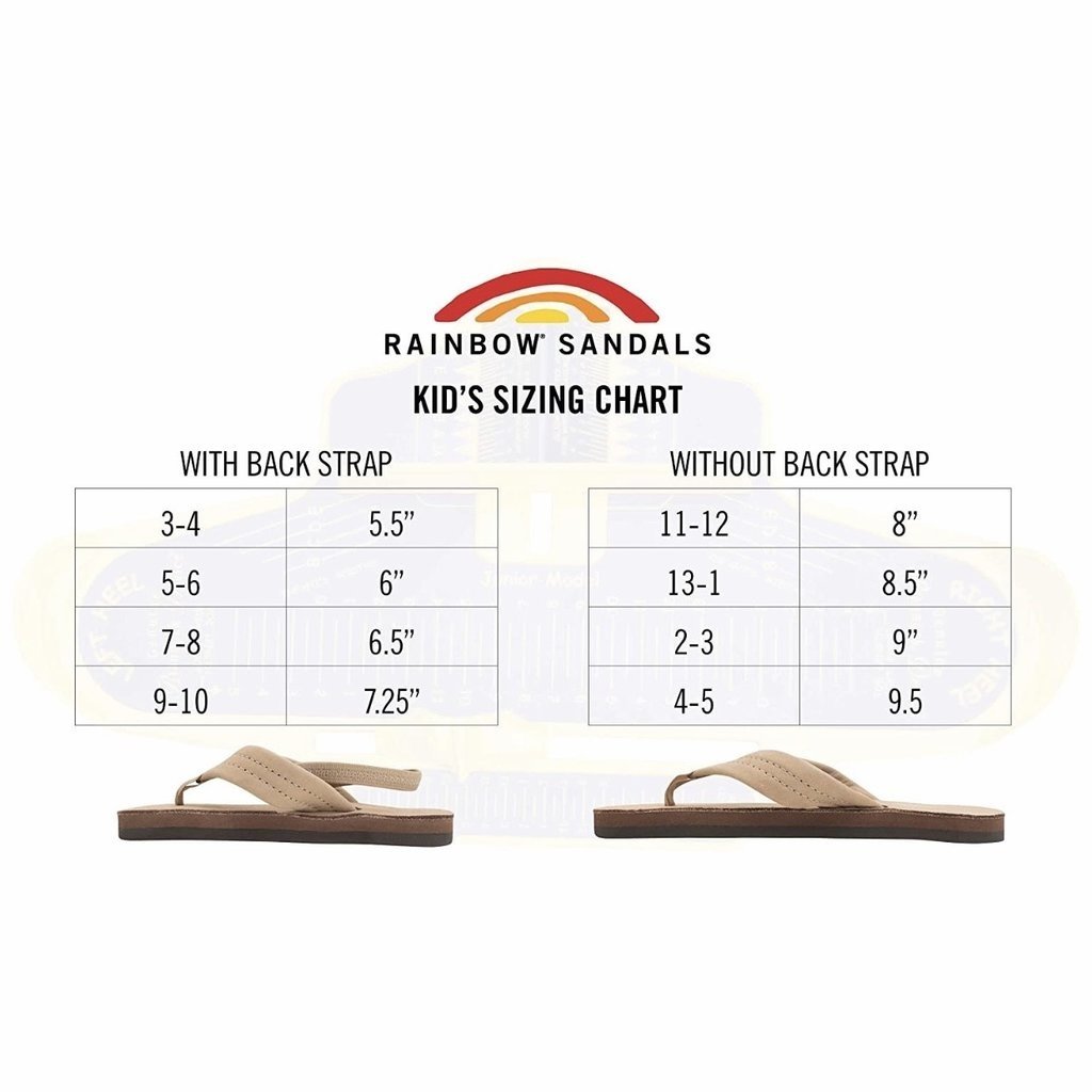 RAINBOW SANDALS KIDS SINGLE LAYER LEATHER NARROW