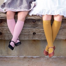 LITTLE STOCKING CO. BLUSH CABLE KNIT KNEE HIGH SOCKS