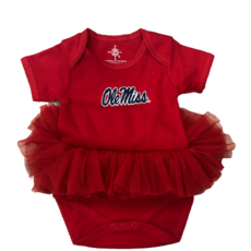 CREATIVE KNITWEAR TUTU BODYSUIT- OLE MISS