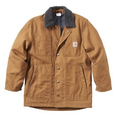 CARHARTT FULL SWING CANVAS BLANKET-LINED CHORE COAT