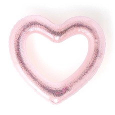 BEACH PLEASE! JUMBO HEART INNERTUBE - GLITTERBOMB PINK