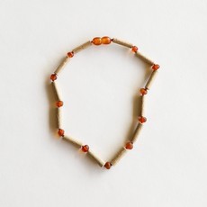 CanyonLeaf HAZELWOOD + RAW COGNAC AMBER NECKLACE