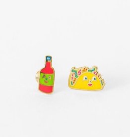 YELLOW OWL WORKSHOP EARRINGS - TACO AND HOT SAUCE