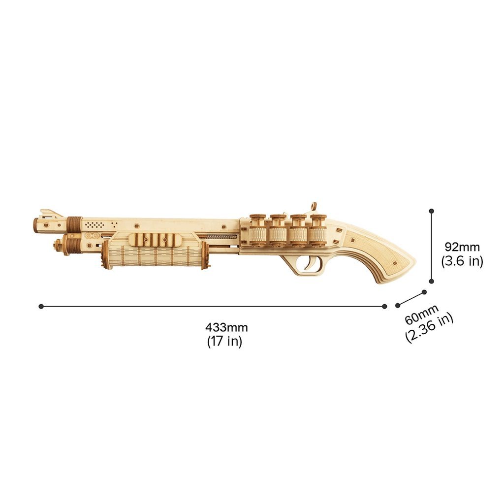 HANDS CRAFT DIY 3D PUZZLE: TERMINATOR M870 RUBBER BAND GUN