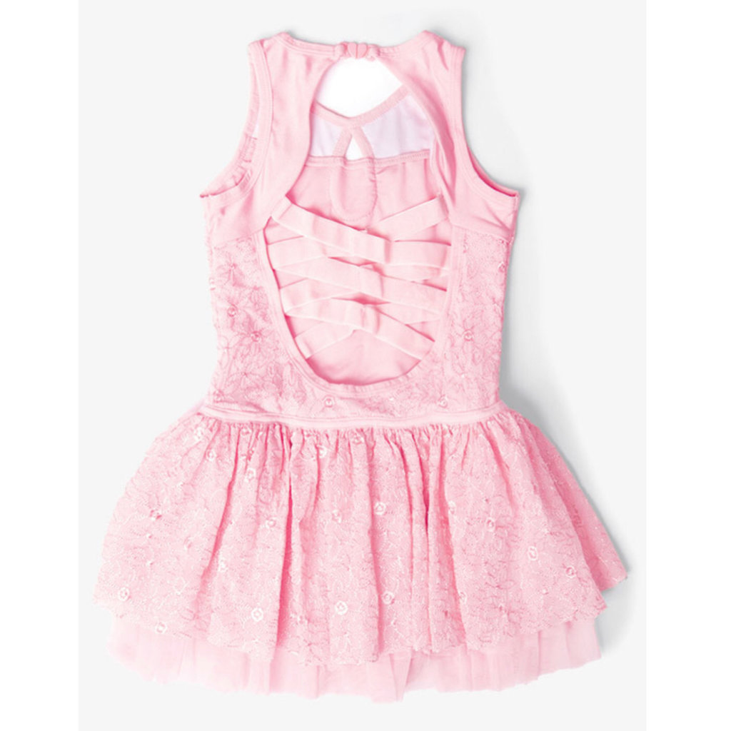 EMBROIDERED MESH OVERLAY TANK TUTU DRESS- PINK - Beyond The Rainbow