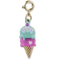 CHARM IT! GOLD SWIVEL ICE CREAM CONE CHARM