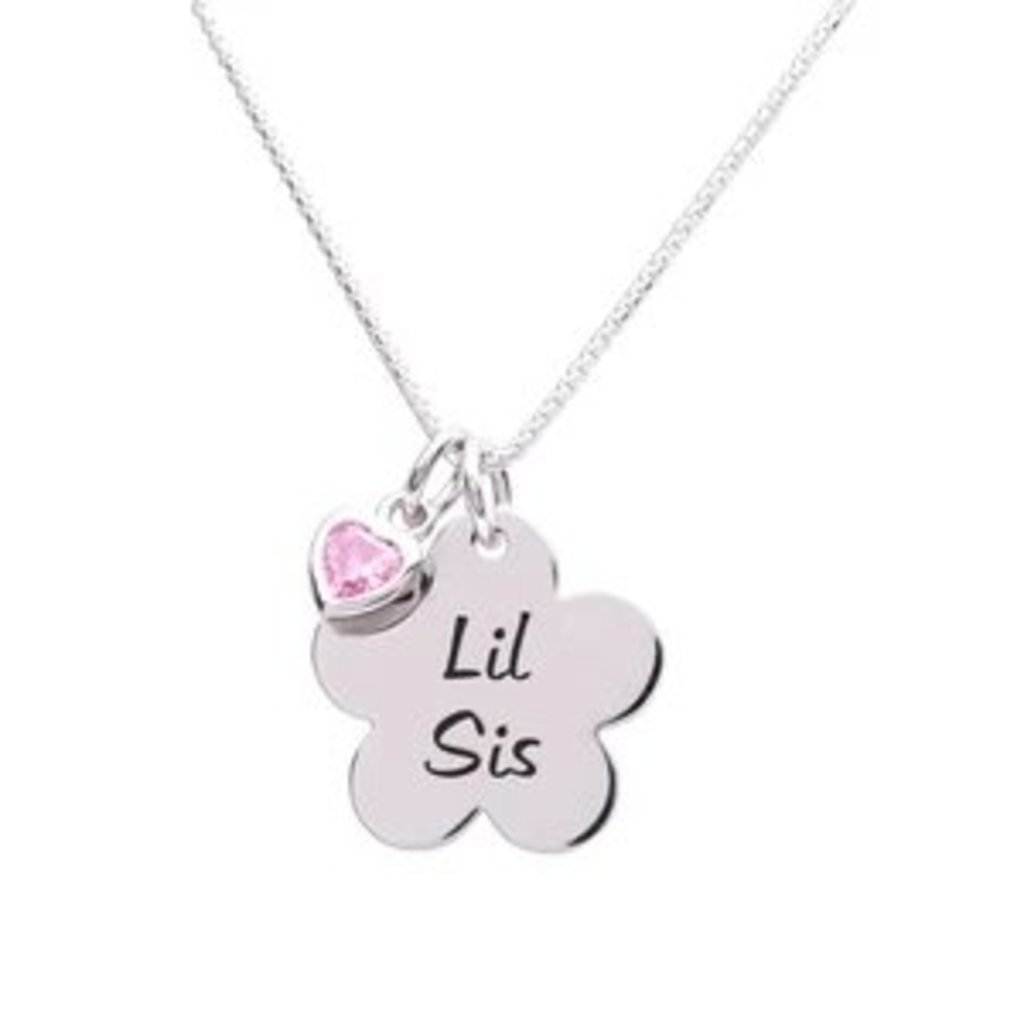 CHERISHED MOMENTS STERLING SILVER LITTLE SISTER DAISY NECKLACE