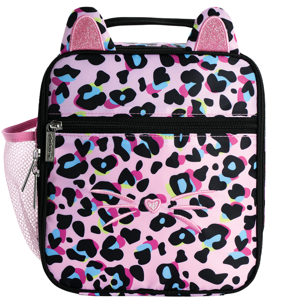 ISCREAM PINK LEOPARD LUNCH TOTE