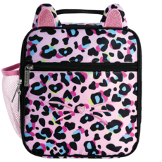 ISCREAM PINK LEOPARD LUNCH TOTE