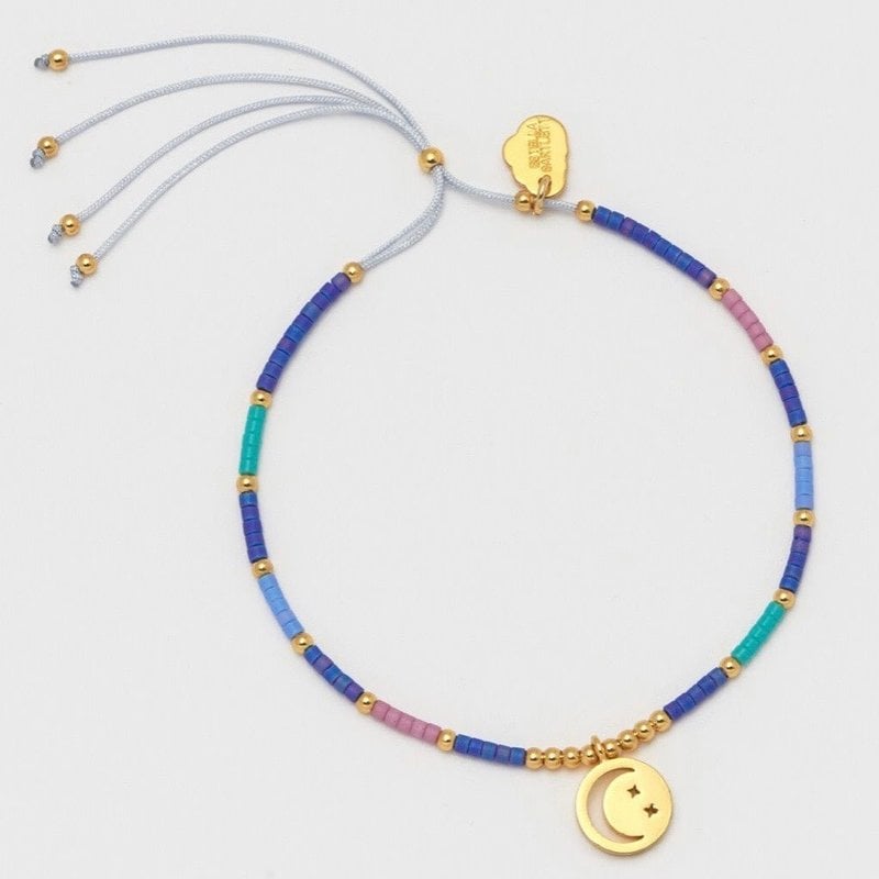 ESTELLA BARTLETT NIGHT SKY BEADED SLIDER BRACELET - YELLOW GOLD