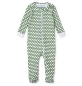 LILA AND HAYES PARKER ZIPPER PAJAMA - FOOTBALL