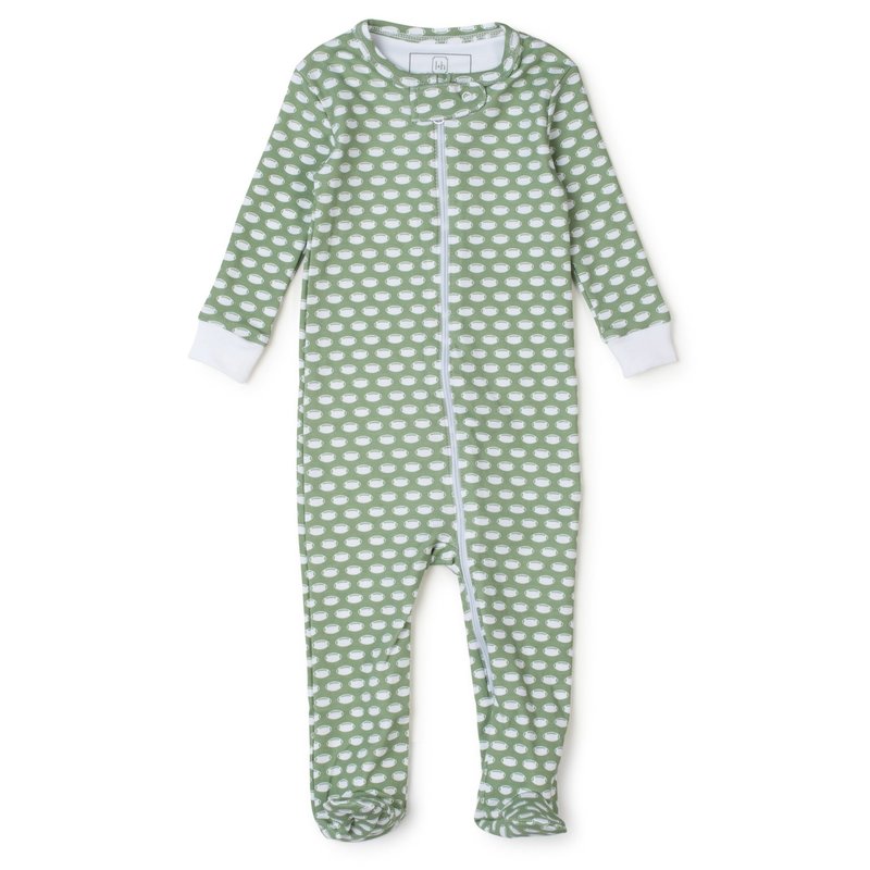 Lila + Hayes PARKER ZIPPER PAJAMA - FOOTBALL