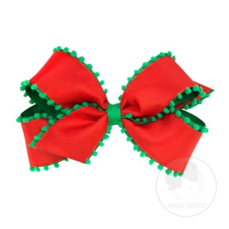 WEE ONES MED XMAS PLD OR PATTERN O/L BOW
