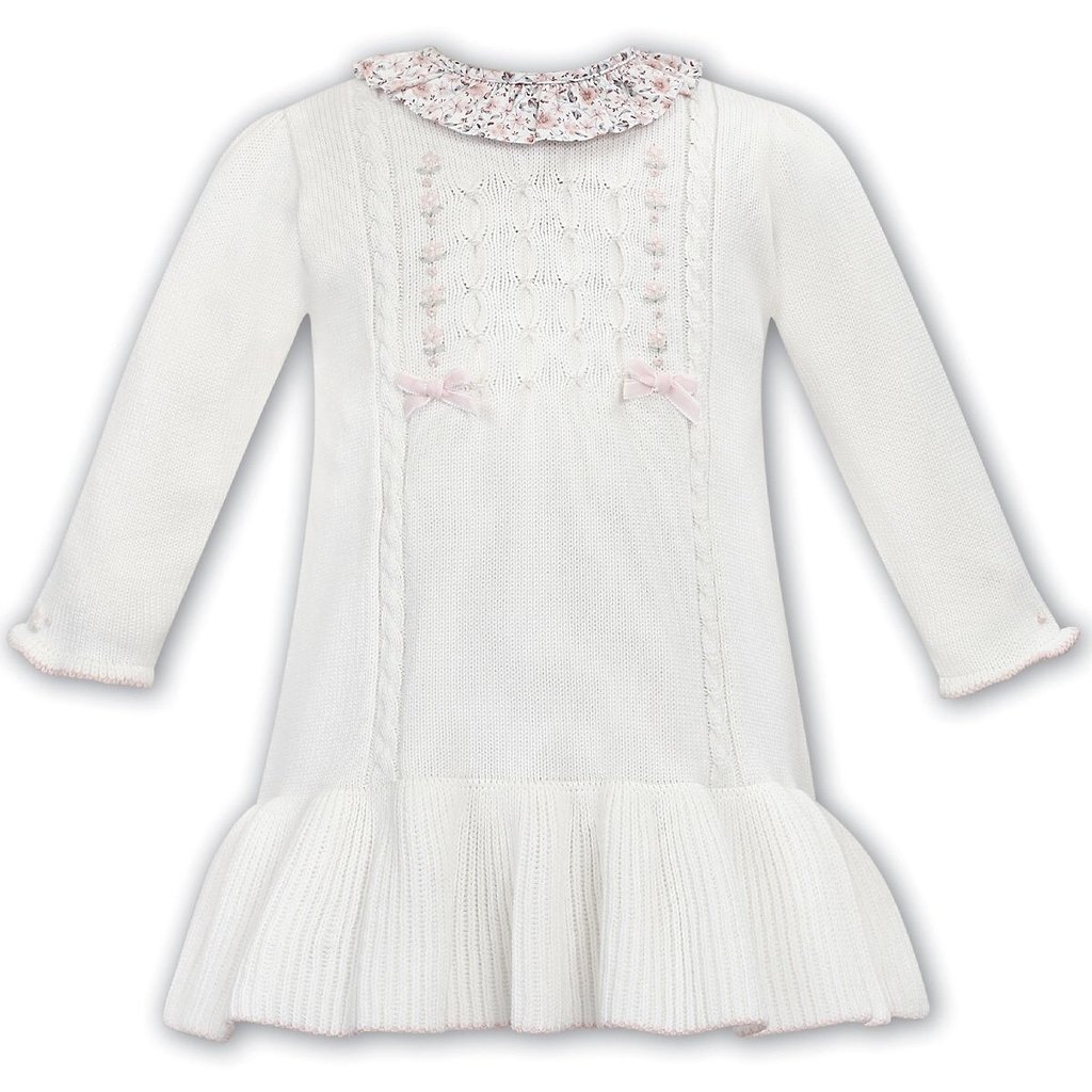 SARAH LOUISE A/S KNIT DRESS WITH PEARLS