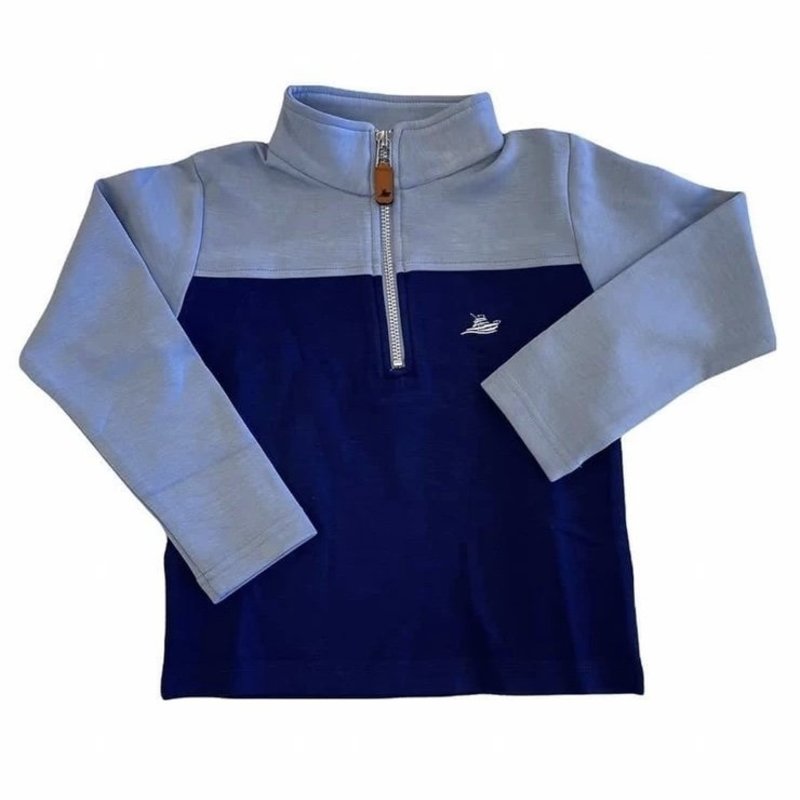 SOUTHBOUND COLOR BLOCK PULLOVER - BLUE/NAVY