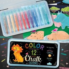 PIGGY STORY DRY ERASE TWISTABLE CHALK CRAYONS - ANIMALS