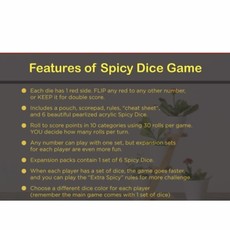 ENGINUITY GAMES SPICY DICE