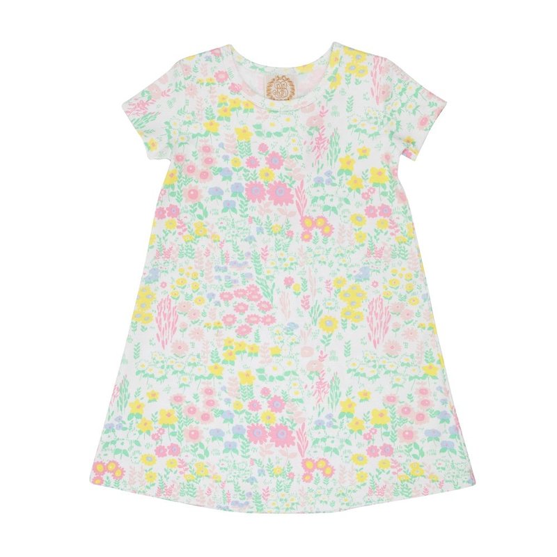 THE BEAUFORT BONNET COMPANY SHORT SLEEVE POLLY PLAY DRESS - WINCHESTER WILDFLOWER