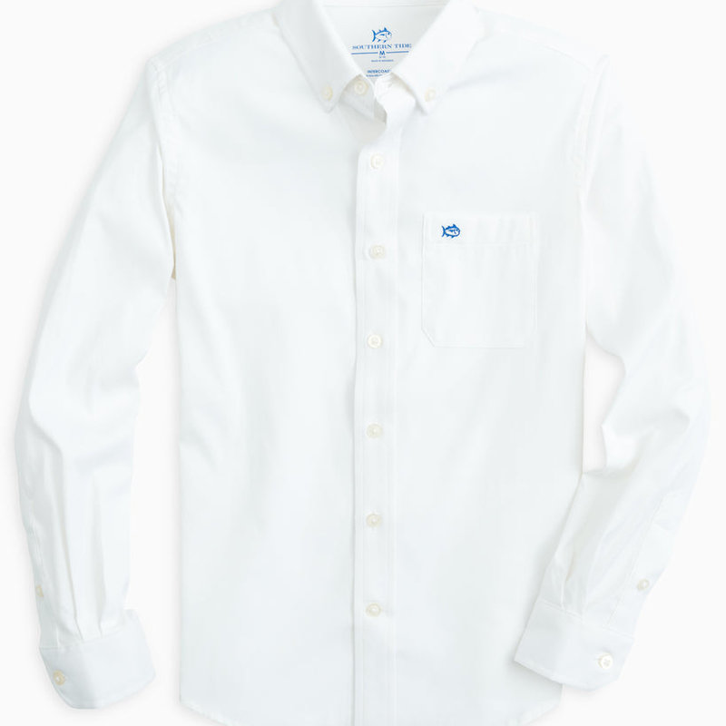 SOUTHERN TIDE Y SOLID IC SPORTSHIRT - CLASSIC WHITE