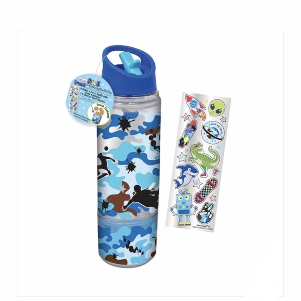 2 IN 1 SNACK WATER BOTTLE - CAMO - Beyond The Rainbow