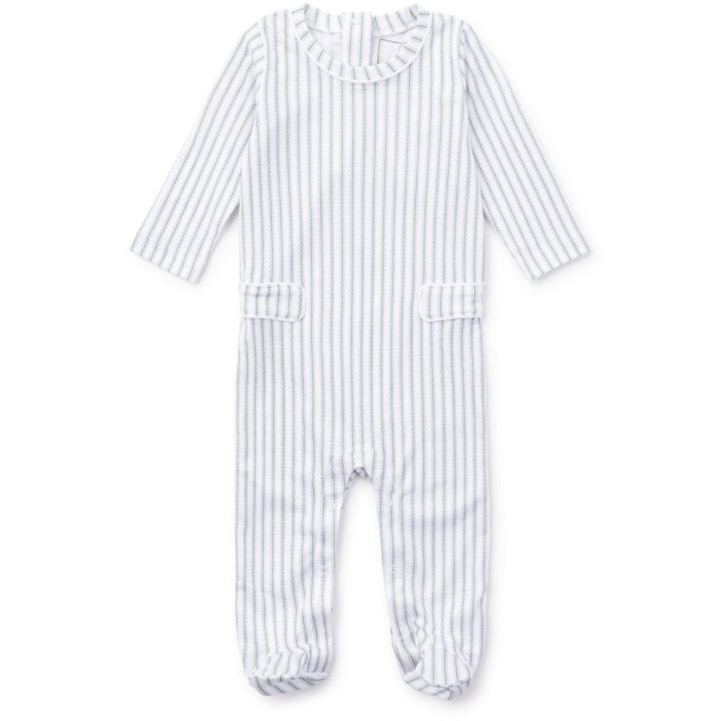 Lila + Hayes PRESTON BOYS' PIMA COTTON ROMPER - SPRINGTIME STRIPE
