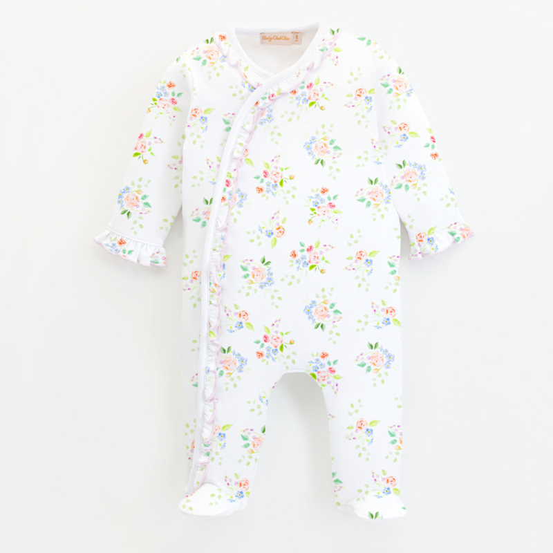 BABY CLUB CHIC ENGLISH GARDEN FOOTIE WITH RUFFLE