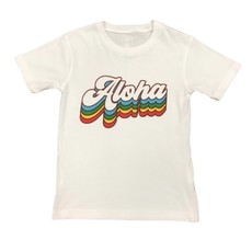 WES AND WILLY ALOHA SS TEE - WHITE