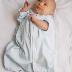 LULLABY SET WELCOME LITTLE ONE DAYGOWN - BLUE MINI GINGHAM