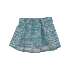 HONESTY COUNTRY CLUB SKIRT - TURQUOISE SQUARES