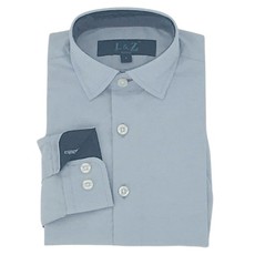 LEO AND ZACHARY INC. BOYS PALE BLUE BANDED LS DRESS SHIRT