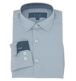 LEO AND ZACHARY INC. BOYS PALE BLUE BANDED LS DRESS SHIRT