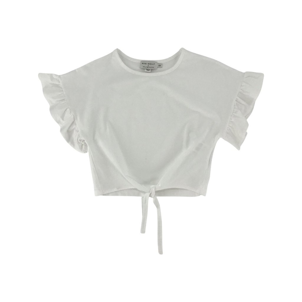 MINI MOLLY GIRLS KNITTED TEE - WHITE