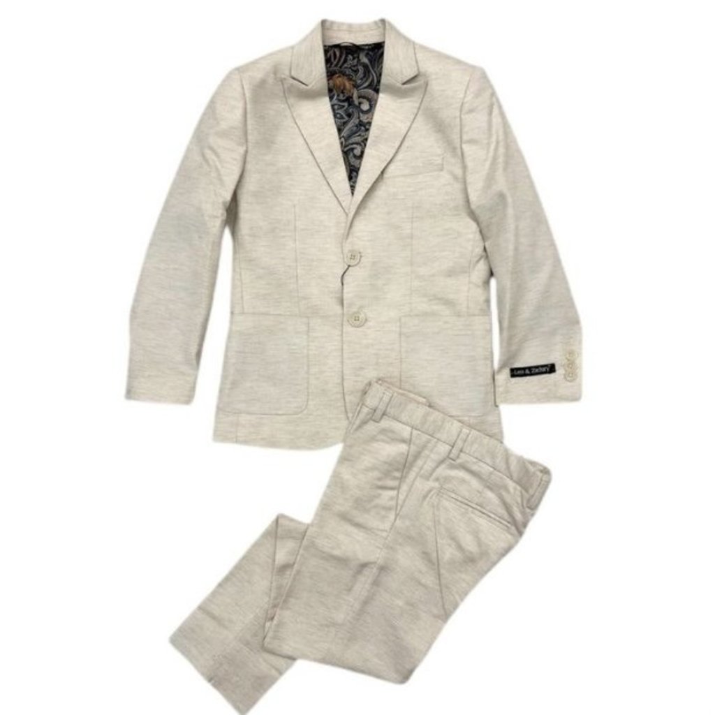 LEO AND ZACHARY INC. HAVANA LINEN BOYS SUIT