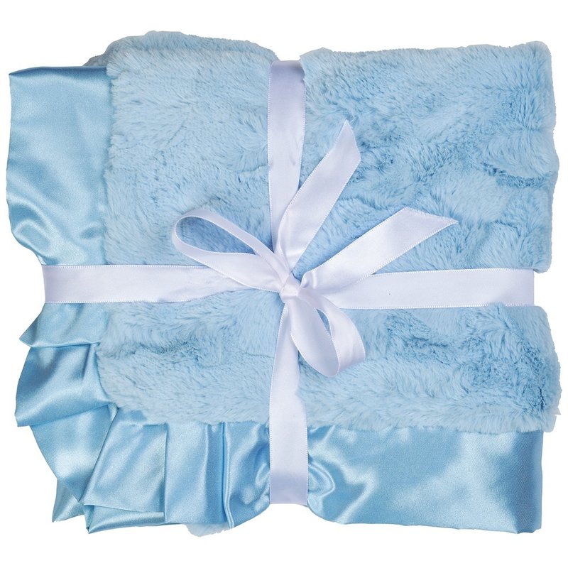 LITTLE SCOOPS BLUE RECEIVING BLANKET