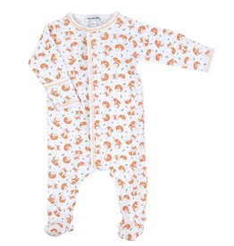 MAGNOLIA BABY BABY FOX PRINTED FOOTIE - OR