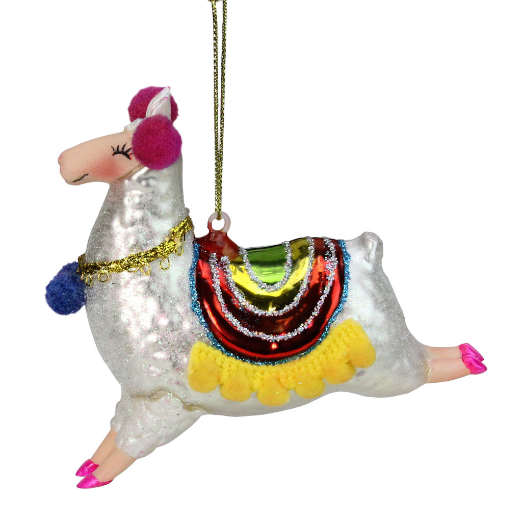 Ganz LLAMA GLASS ORNAMENT