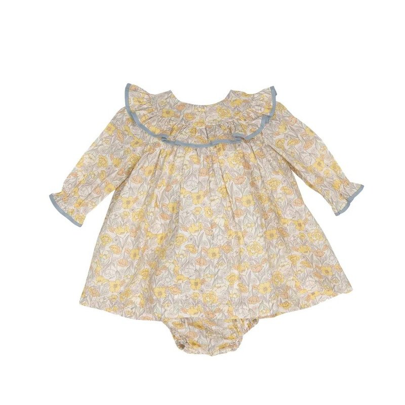 THE OAKS APPAREL COMPANY LAYLA YELLOW FLORAL BLOOMER SET