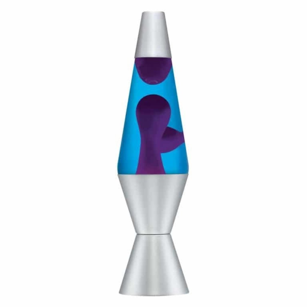 SCHYLLING 14.5"LAVA LAMP - PURPLE/BLUE/SILVER
